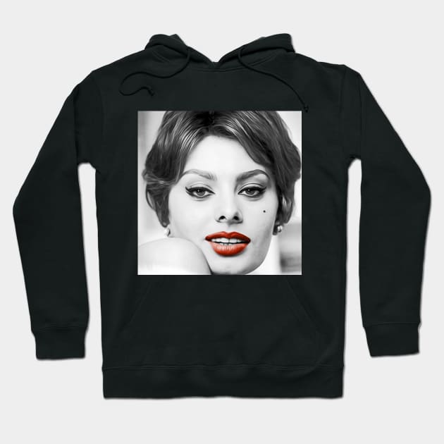 Sophia Loren 'Lips' Hoodie by SiSuSiSu